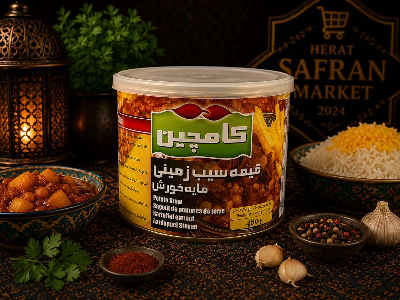 Kamchin Gheymeh Sib Zamini – Persischer Kartoffel-Eintopf (480 g)