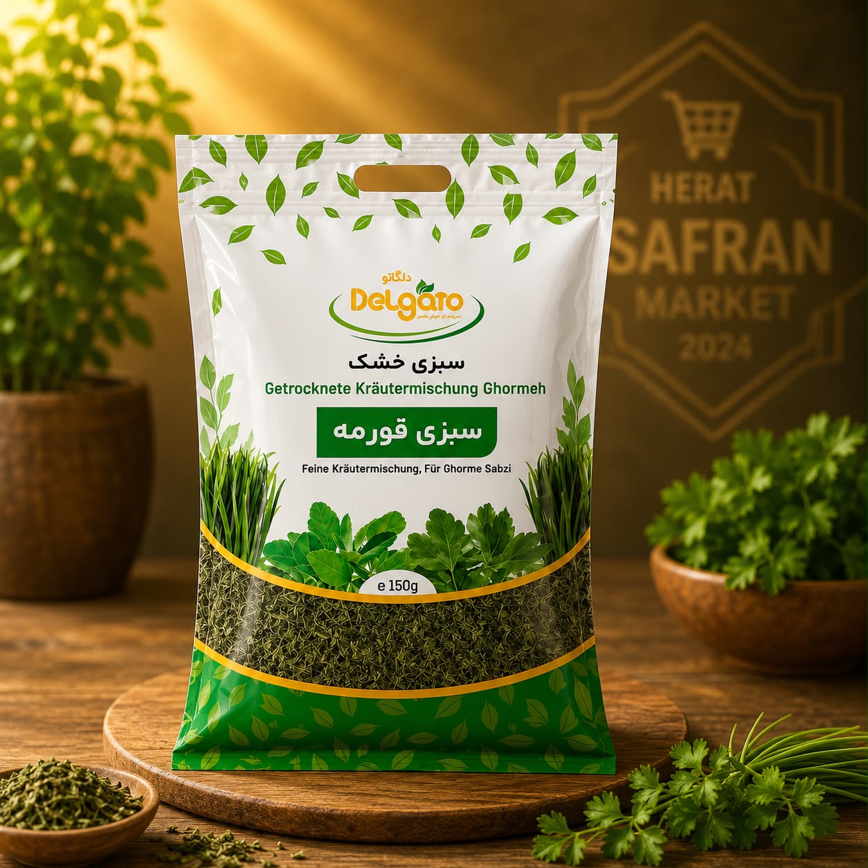 Delgato Getrocknete Kräutermischung für Ghormeh Sabzi – 150 g