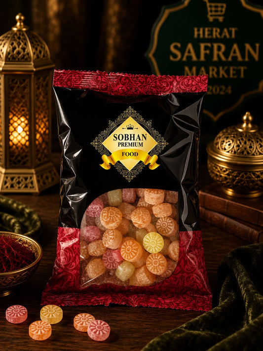 Sobhan Premium Hartbonbon Mix – Bunte Fruchtbonbons (400 g)