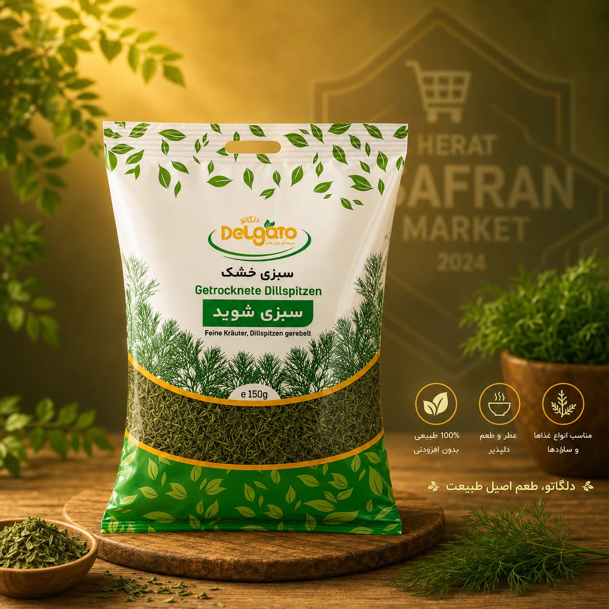 Delgato Getrocknete Dillspitzen – 150 g